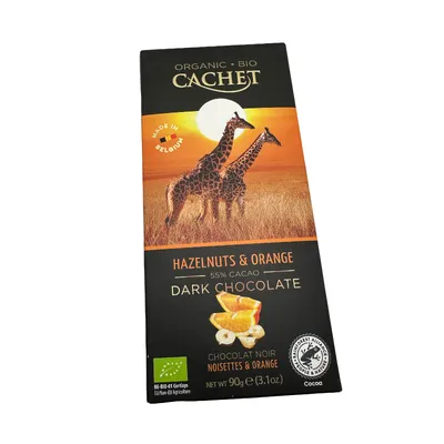 Шоколад Cachet чорн.з фунд.та апел. 90гр  арт. 07302