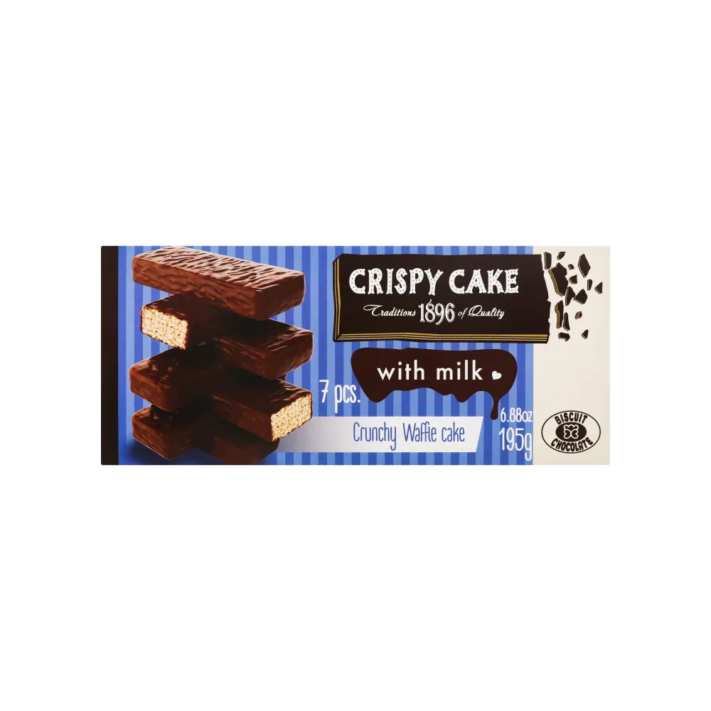 Вафля ХБФ Crispy Cake молоч. 195гр  арт. 00119 