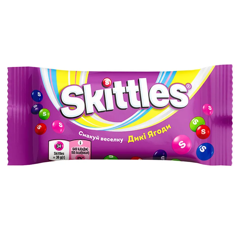 Драже Skittles Дикі ягоди 38гр  арт. 01313 