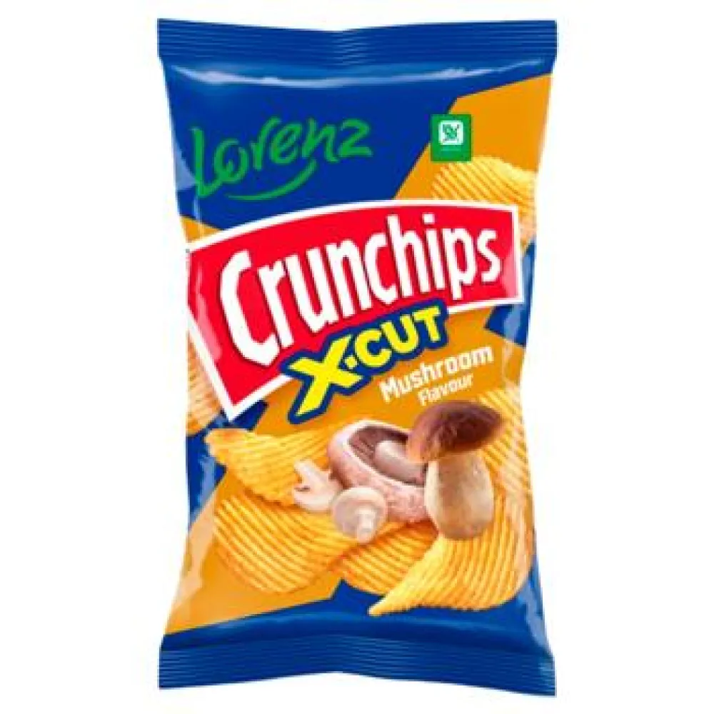 Чипси Lorenz карт.Crunchips X-cut гриби 75гр  арт. 10929 
