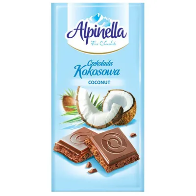 Шоколад Alpinella Кокос 90гр  арт. 10533