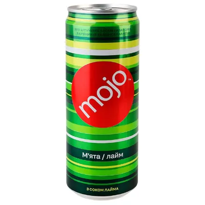 Напій газований Mojo Mint/lime 0.33л  арт. 03590
