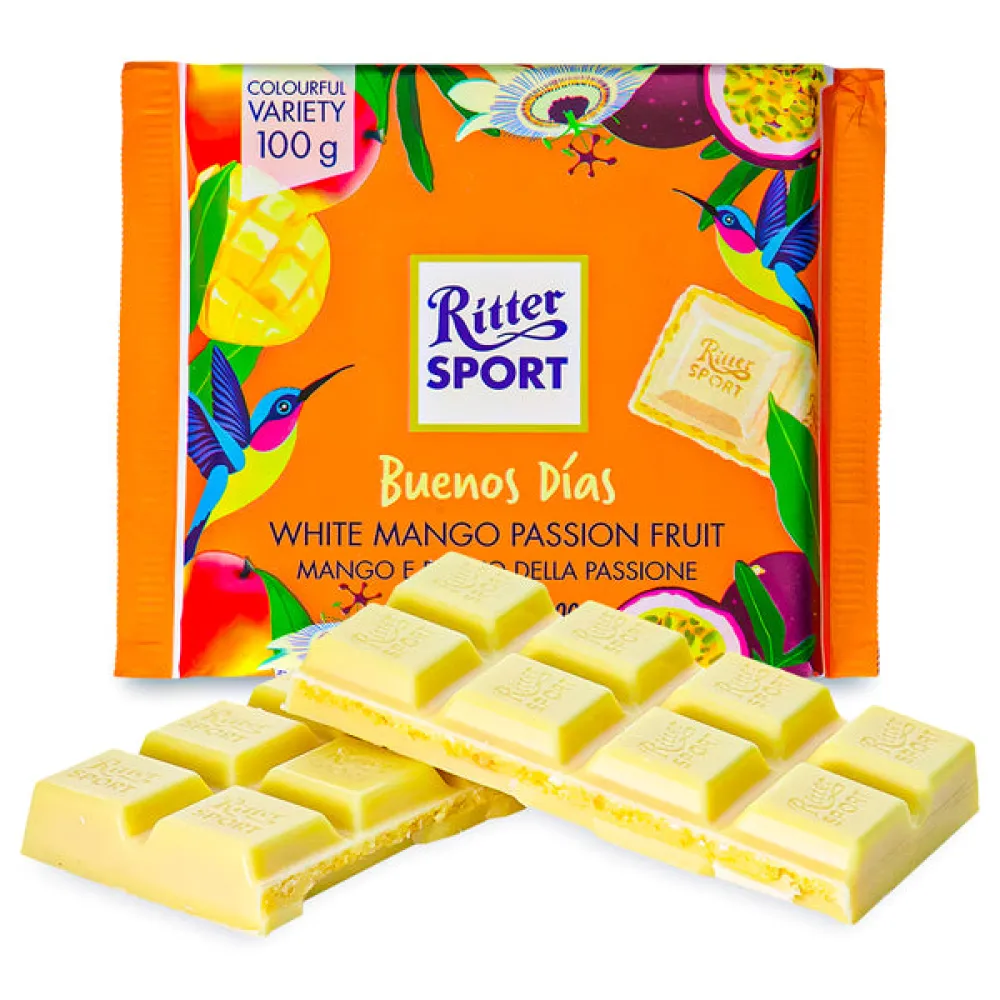 Шоколад Ritter Sport Weisse Mango Maracuja 100гр  арт. 07820 