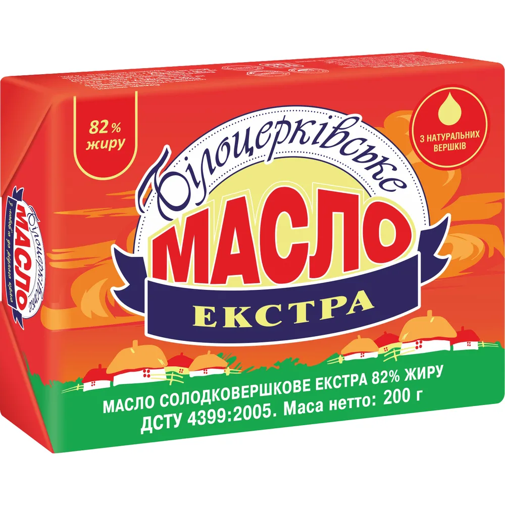 Масло Білоцерківське 82% 200гр  арт. 01008 