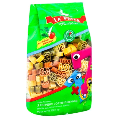 Макарони La Pasta Цифри 350гр  арт. 08397
