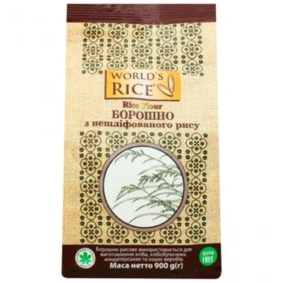 Борошно World's Rice З нешліфованого рису 900гр  арт. 10313