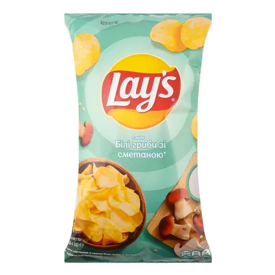 Чипси Lay's біл.гриби-смет. 120гр  арт. 06580