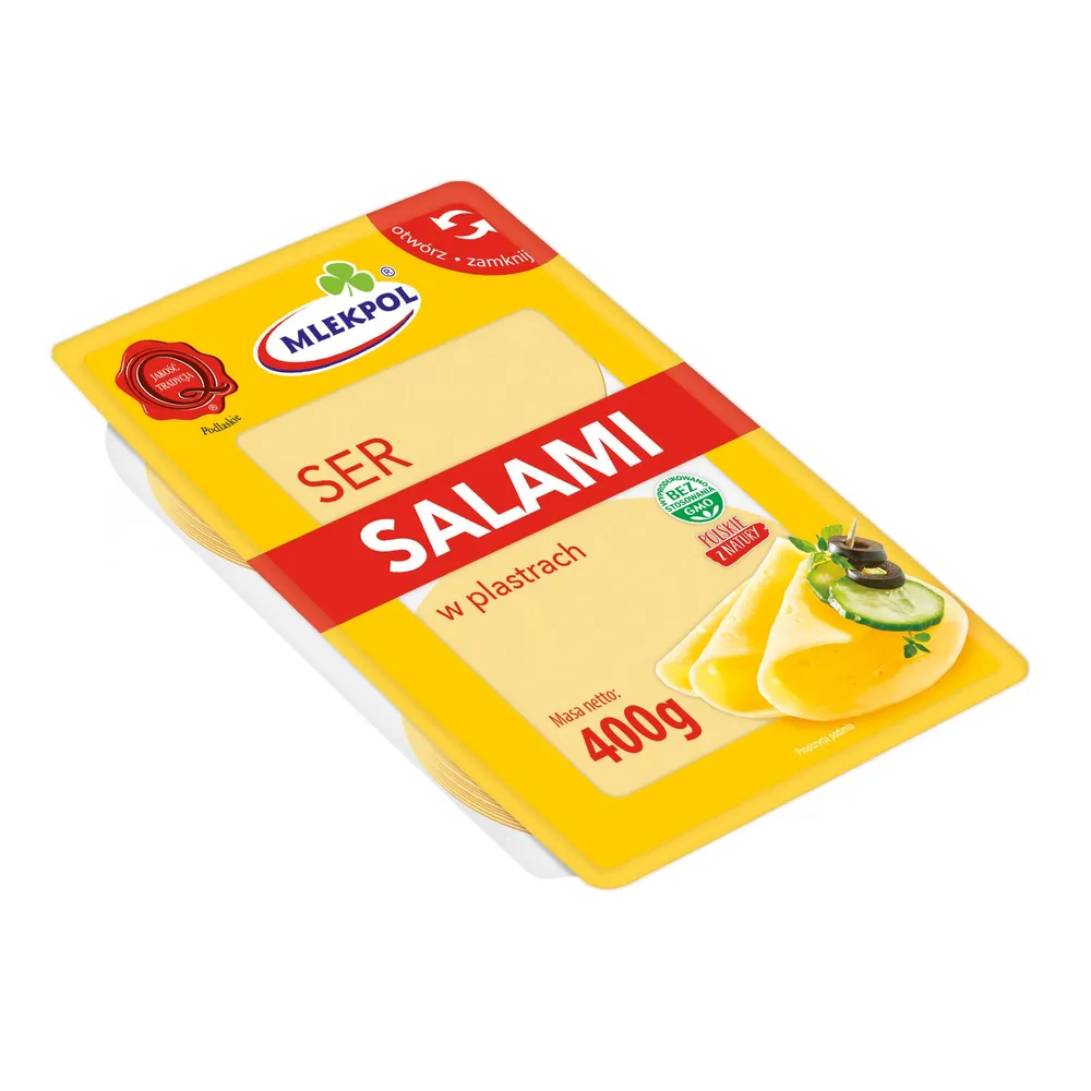 Сир Mlekpol Salami наріз. 400гр  арт. 01976 